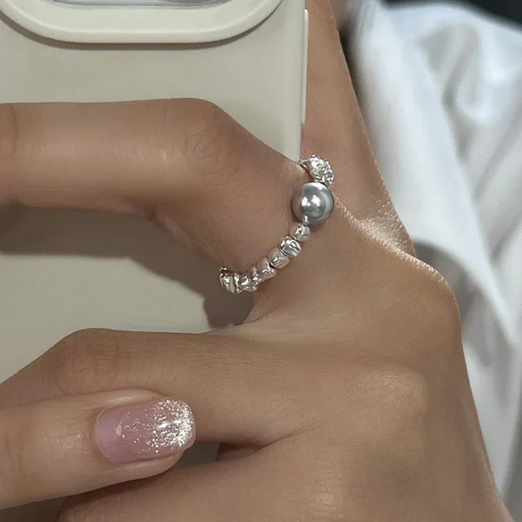 Galaxy Pearl Ring - Stella-Silver-5-State of Style