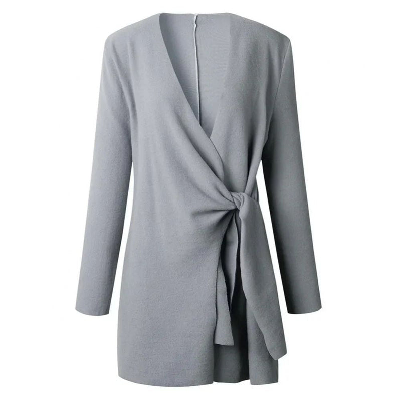 Knitted Women's Cardigan with Bow Belt – Elin