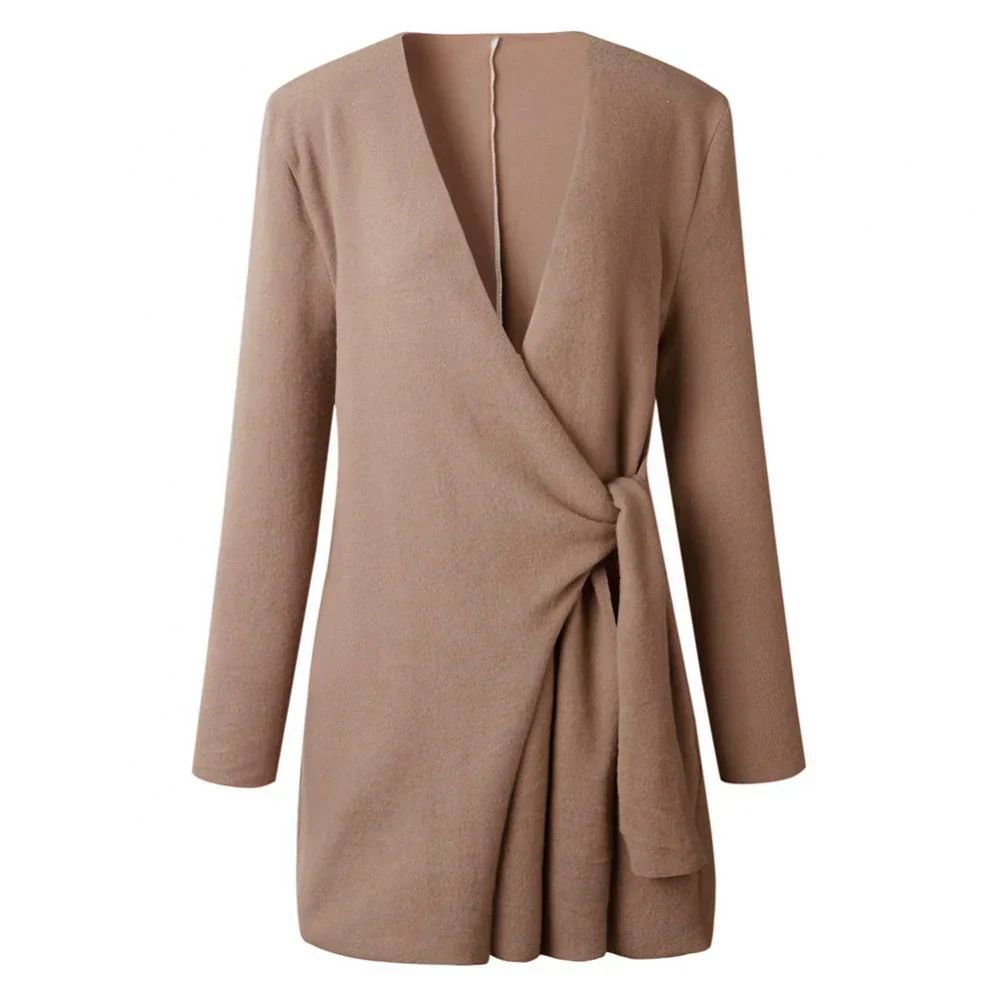 Knitted Women's Cardigan with Bow Belt – Elin