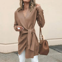 Knitted Women's Cardigan with Bow Belt – Elin