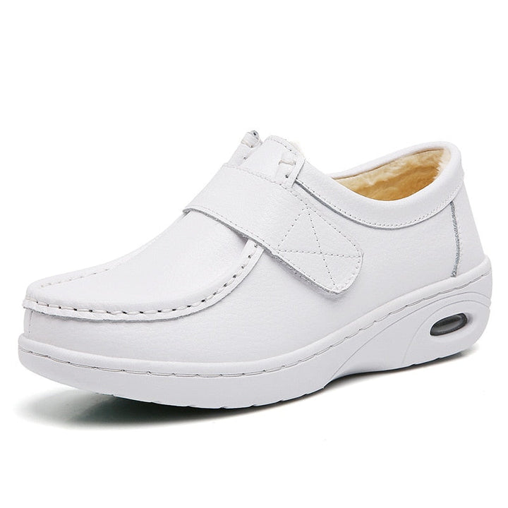 GeniesLoafers | Comfortable Loafers for Nurses-White-Softly Padded Interior-3.5-State of Style