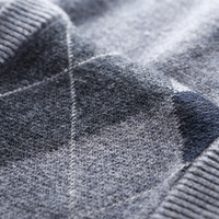Gentlemen's Spencer with Stylish Argyle Pattern - Felix-Dark grey-S-State of Style