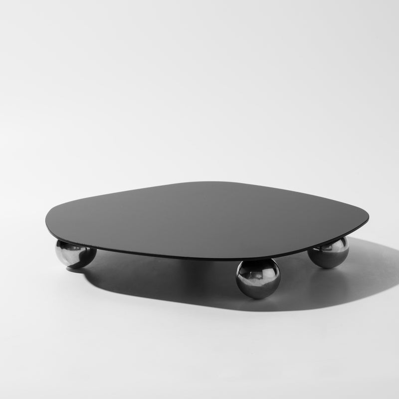 Geometric acrylic tray - For candles and fragrance sticks - Aurelia-Black-State of Style