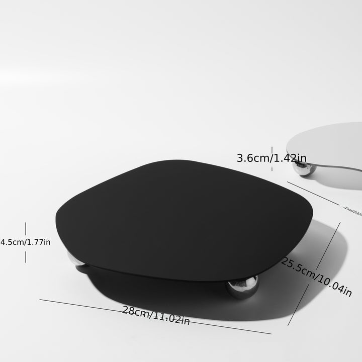 Geometric acrylic tray - For candles and fragrance sticks - Aurelia-Black-State of Style