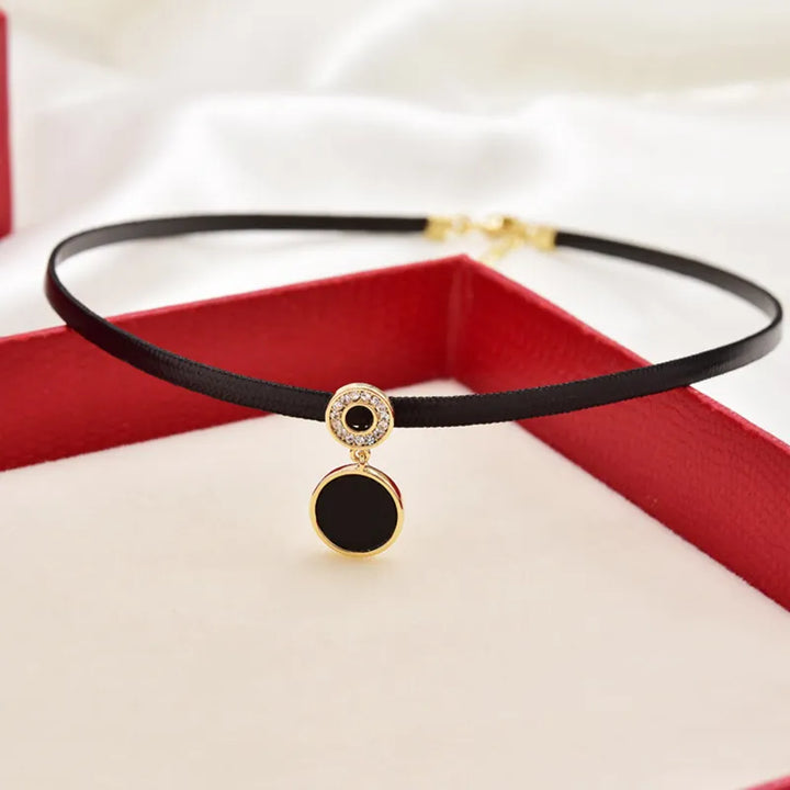Geometric Crystal Necklace | Elegant Design-ROUND GOLD-State of Style