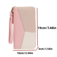Geometric Long Wallet – Stylish & Functional PU Leather Purse-Black-State of Style