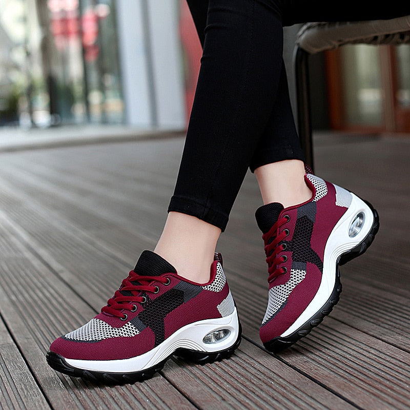 GeorginaSneaks | Orthopedic Sole Shoe for Women-Dark Red-4.5-State of Style