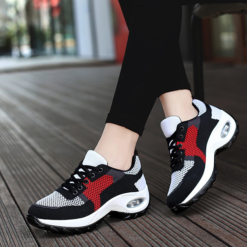 GeorginaSneaks | Orthopedic Sole Shoe for Women-Red-4.5-State of Style