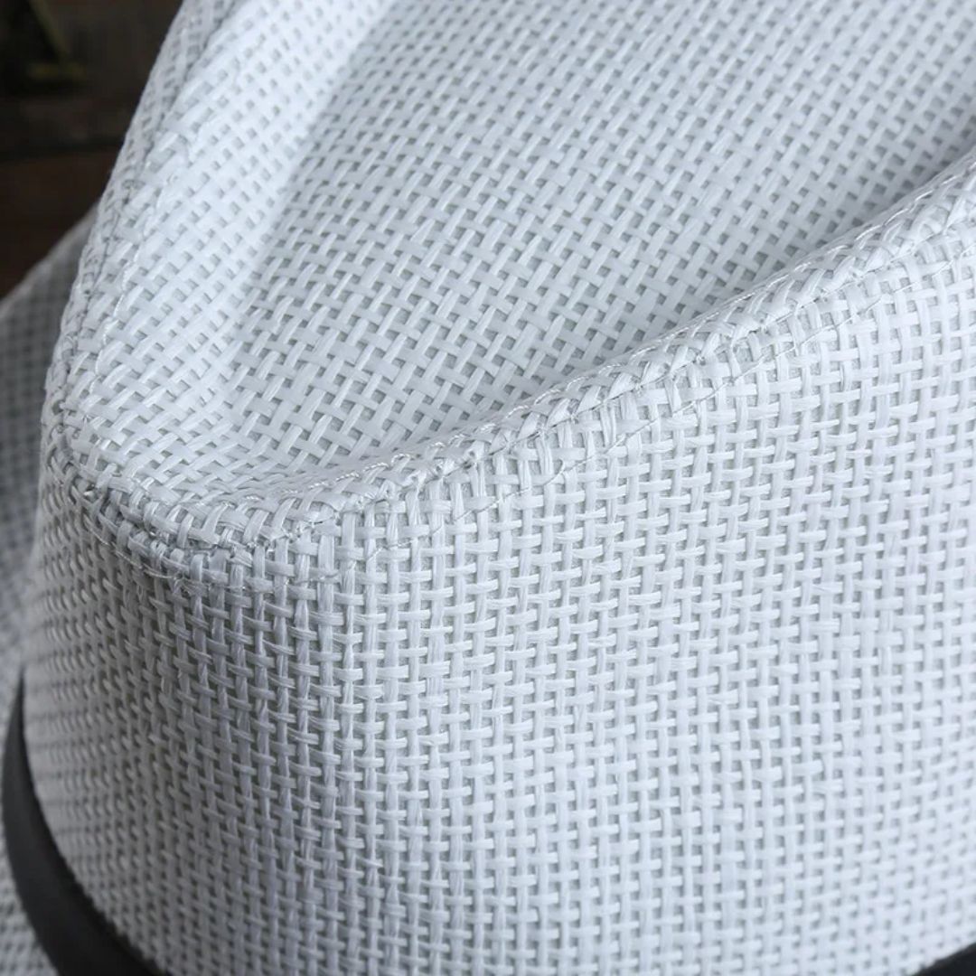 Gerardo Traditional Hat – Woven Straw Peaked Hat with Buckle-White-State of Style