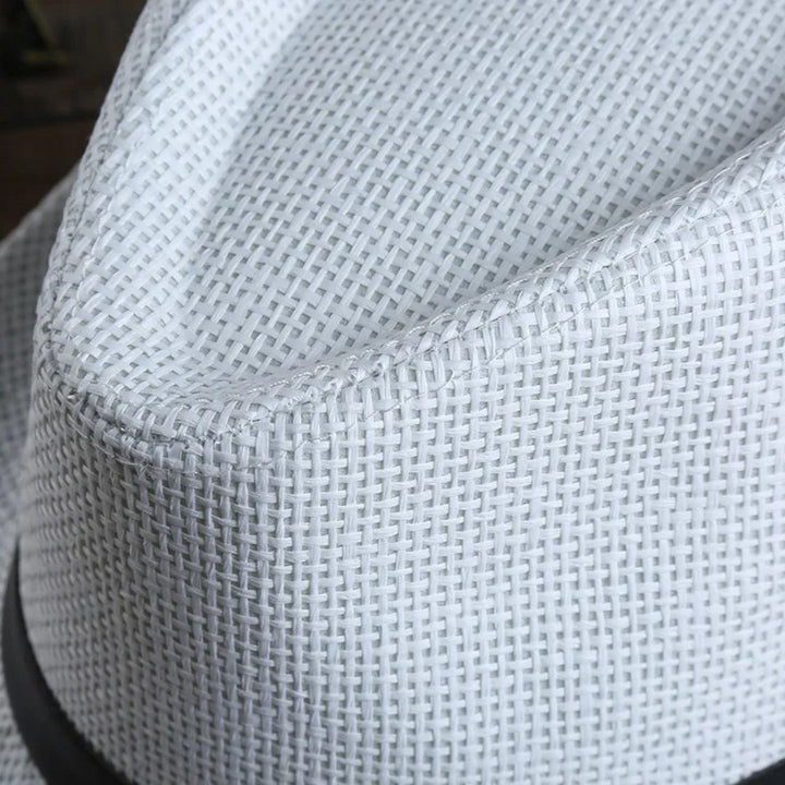 Gerardo Traditional Hat – Woven Straw Peaked Hat with Buckle-White-State of Style