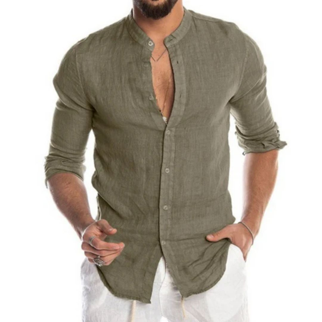 Gil Shirt | Luxurious & Comfortable-Green-S-State of Style