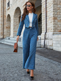 Gingham Tweed Set with High Waist - Camille-S-State of Style