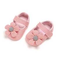 Girls Baby Booties - StackStars-Pink Flowers-0-6 Months-State of Style