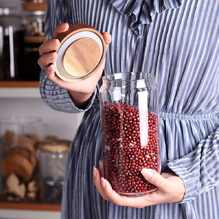 Glass Airtight Kitchen Storage Jar - LunaSeal-1000ML-State of Style