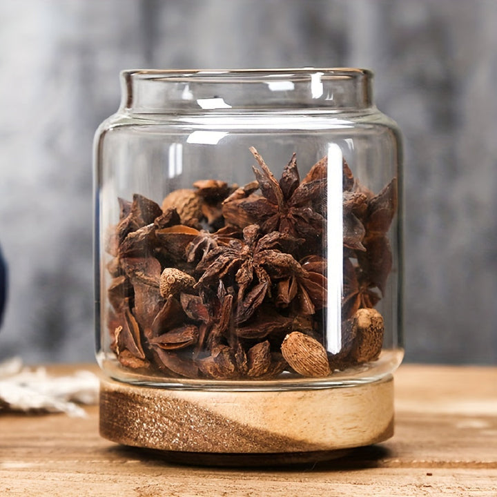 Glass Airtight Kitchen Storage Jar - LunaSeal-450ML-State of Style