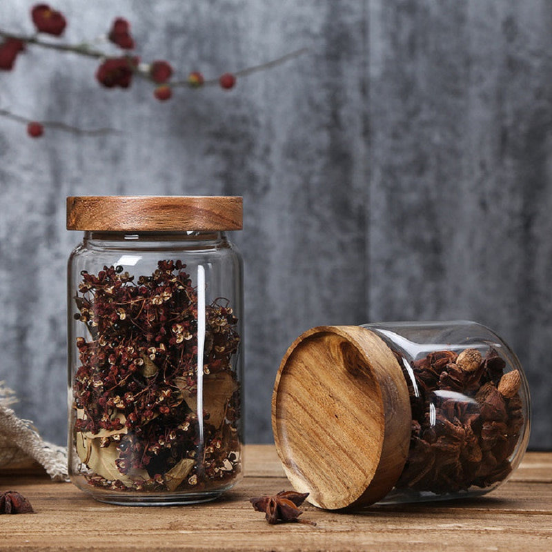 Glass Airtight Kitchen Storage Jar - LunaSeal-450ML-State of Style