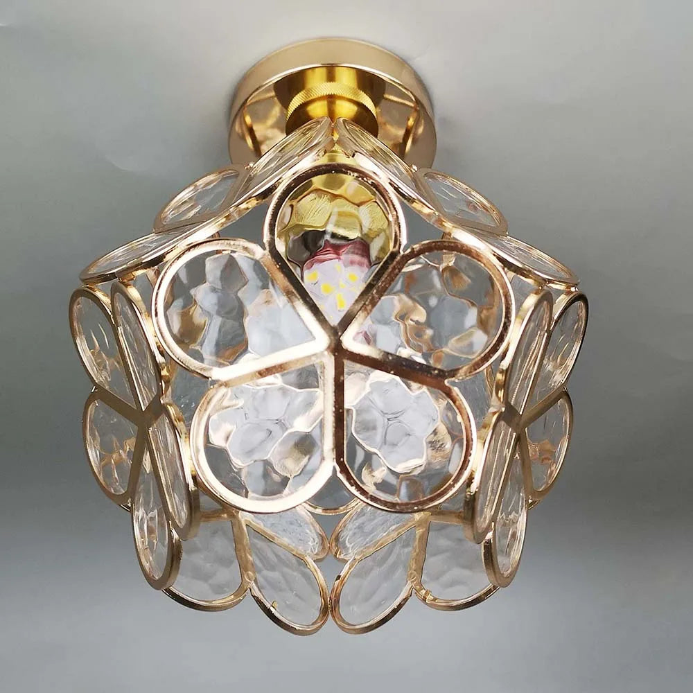 Glass Flower Ceiling Light - FloraGlow-Clear-D20*H25cm-State of Style