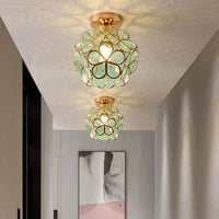 Glass Flower Ceiling Light - FloraGlow-Green-D20*H25cm-State of Style