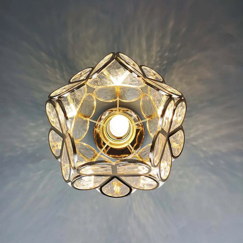 Glass Flower Ceiling Light - FloraGlow-Green-D20*H25cm-State of Style