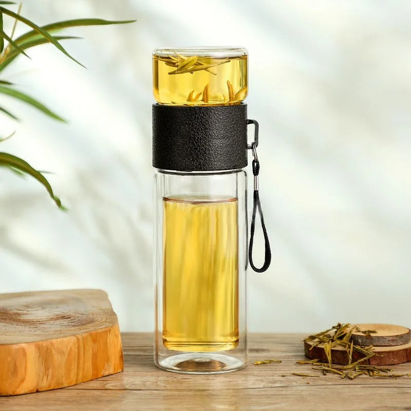 Glass Insulated Bottle – ClearTherm-Wood-State of Style