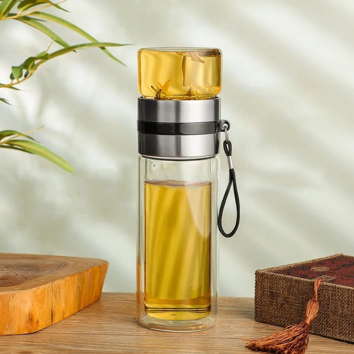 Glass Keeping Warm Bottle - ClearTherm-Silver-State of Style