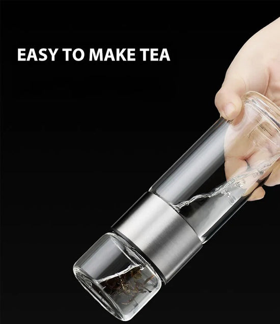 Glass Keeping Warm Bottle - ClearTherm-Wood-State of Style