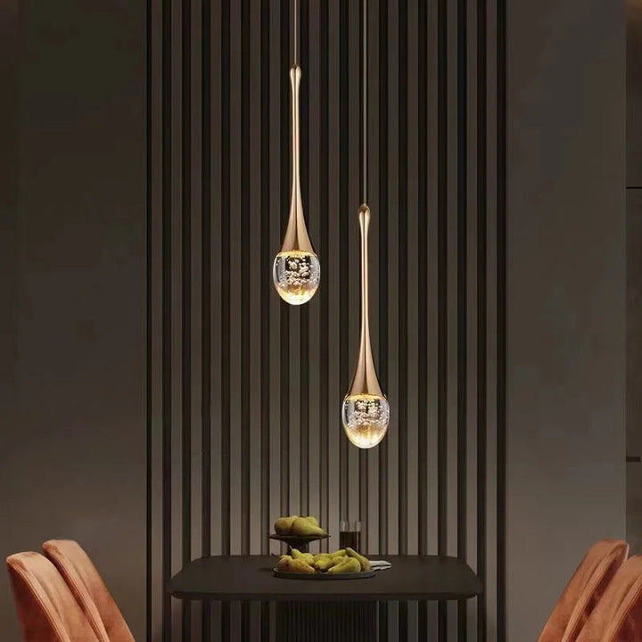 Glass Pendant Light with Warm Glow - Vetra-Gold-1 lamp-State of Style