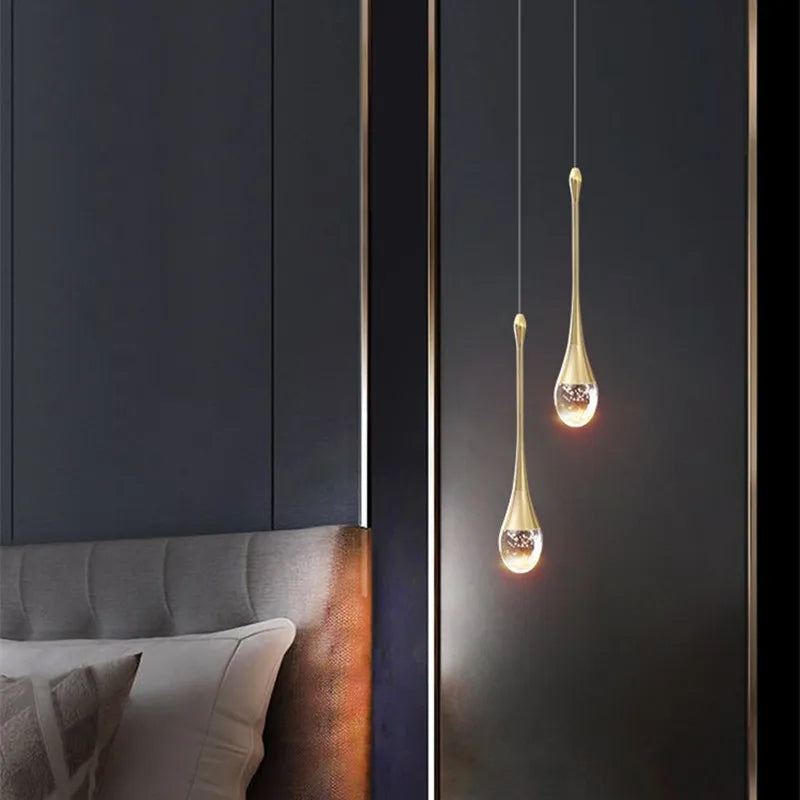 Glass Pendant Light with Warm Glow - Vetra-Gold-1 lamp-State of Style