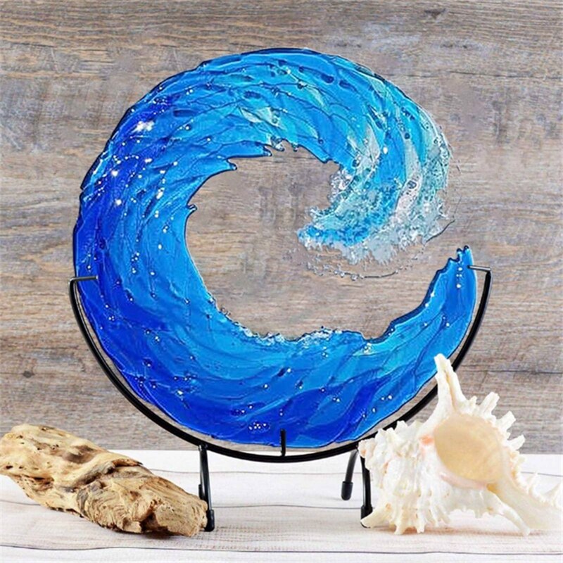 Glass Sculpture of Ocean Wave - AquaWave-Small - 12.7 cm-State of Style