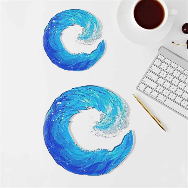 Glass Sculpture of Ocean Wave - AquaWave-Small - 12.7 cm-State of Style