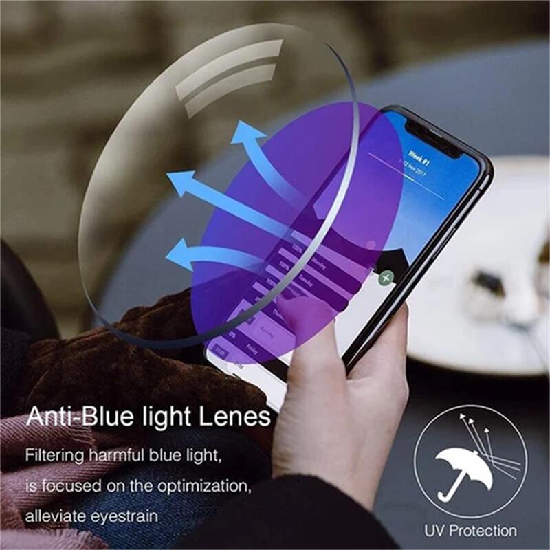 Glasses with Blue Light Filter and Multifocal Strength - VisionGuard-'+1.00/ For 35-49 Years'-State of Style