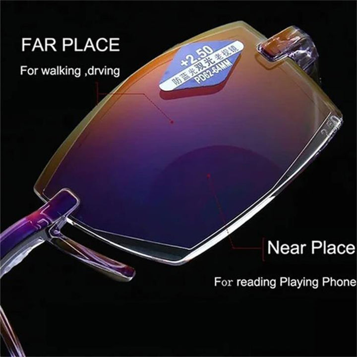 Glasses with Blue Light Filter and Multifocal Strength - VisionGuard-'+1.00/ For 35-49 Years'-State of Style