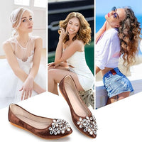 Glittering Rhinestone Ballerina Flats - Yelena-Black-3-State of Style