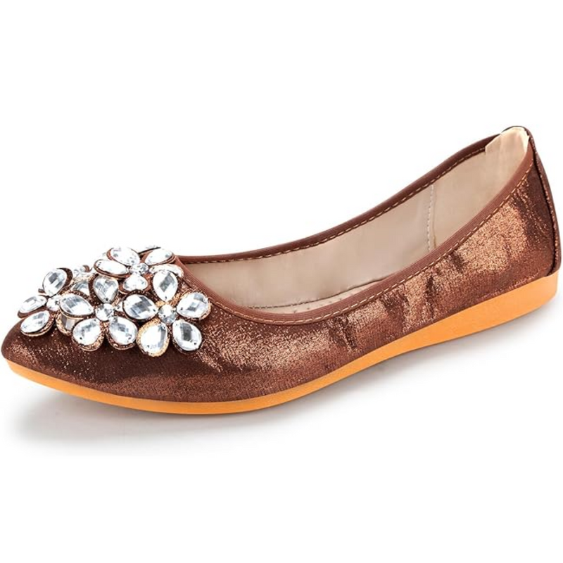 Glittering Rhinestone Ballerina Flats - Yelena-Black-3-State of Style