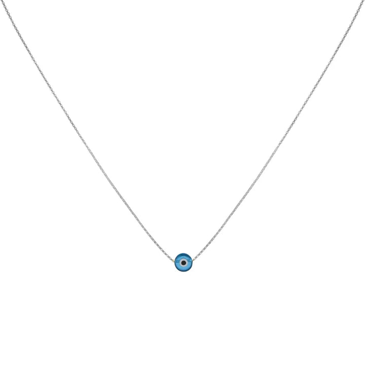 Glossy Nazar Necklace - Amira-Blue-Gold-State of Style