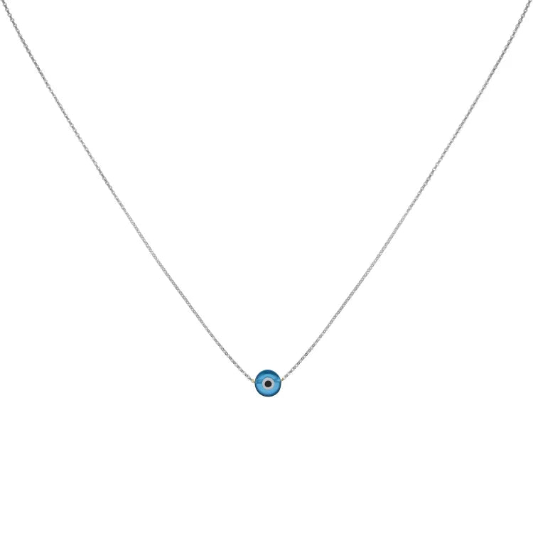 Glossy Nazar Necklace - Amira-Blue-Gold-State of Style