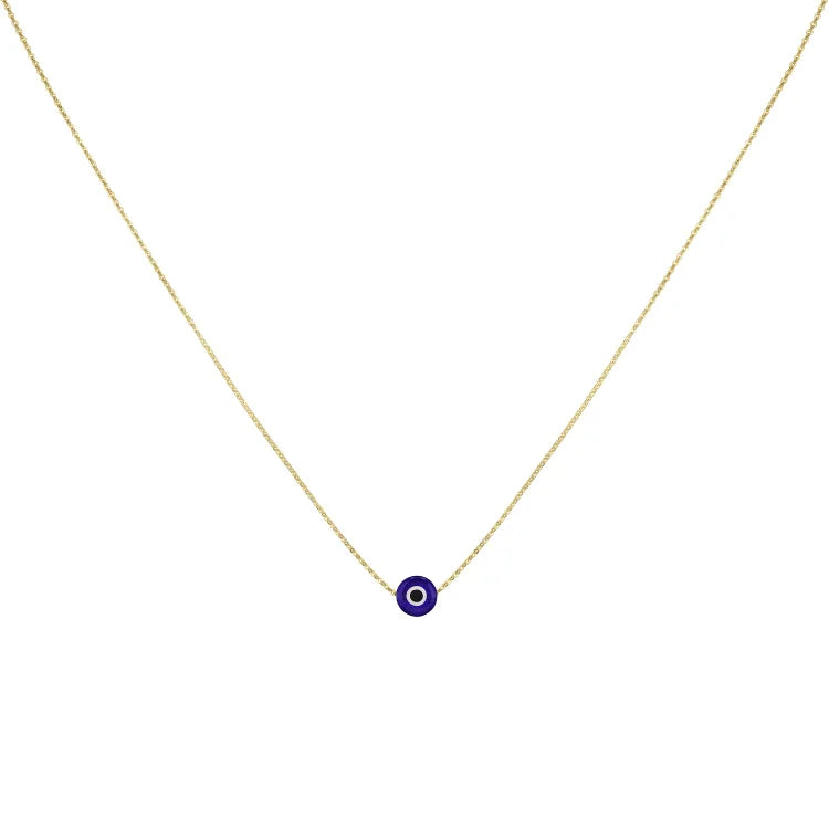 Glossy Nazar Necklace - Amira-Dark blue-Gold-State of Style