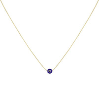 Glossy Nazar Necklace - Amira-Dark blue-Gold-State of Style