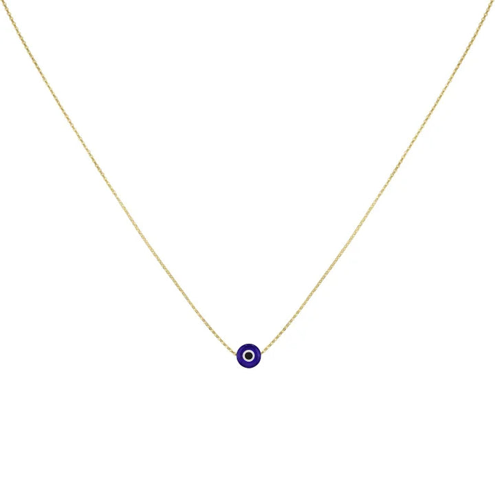 Glossy Nazar Necklace - Amira-Dark blue-Gold-State of Style