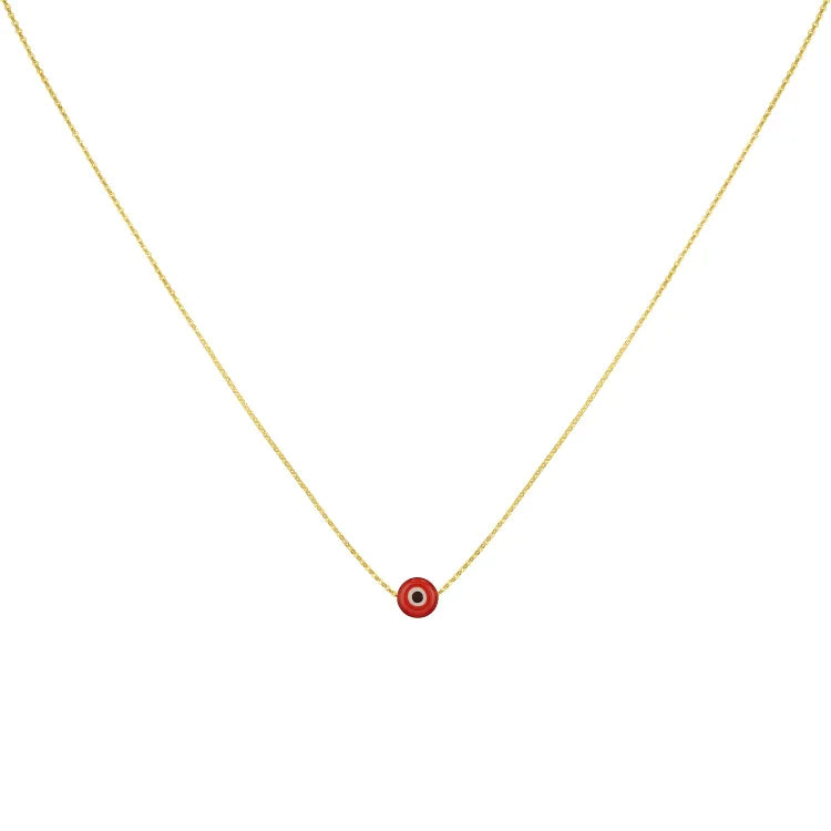 Glossy Nazar Necklace - Amira-Red-Gold-State of Style