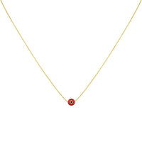 Glossy Nazar Necklace - Amira-Red-Gold-State of Style