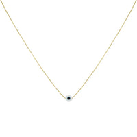 Glossy Nazar Necklace - Amira-White-Gold-State of Style