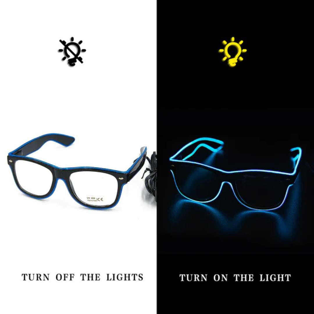 Glowing Neon Glasses - LumaGlow-Blue-State of Style