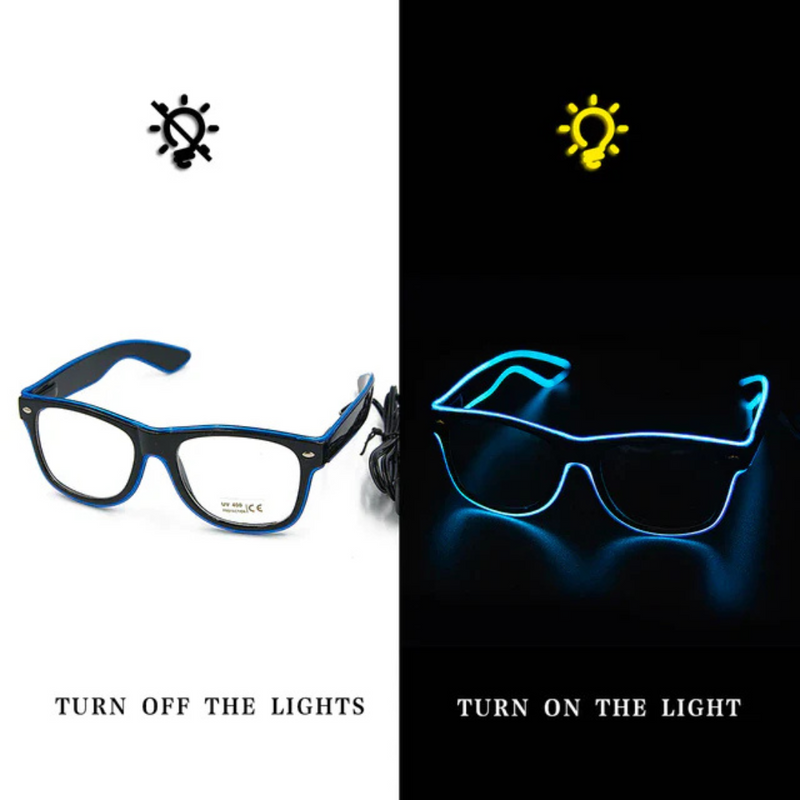 Glowing Neon Glasses - LumaGlow-Blue-State of Style