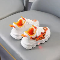 Light-up dino trainers for children with Velcro fastening – GlowSteps