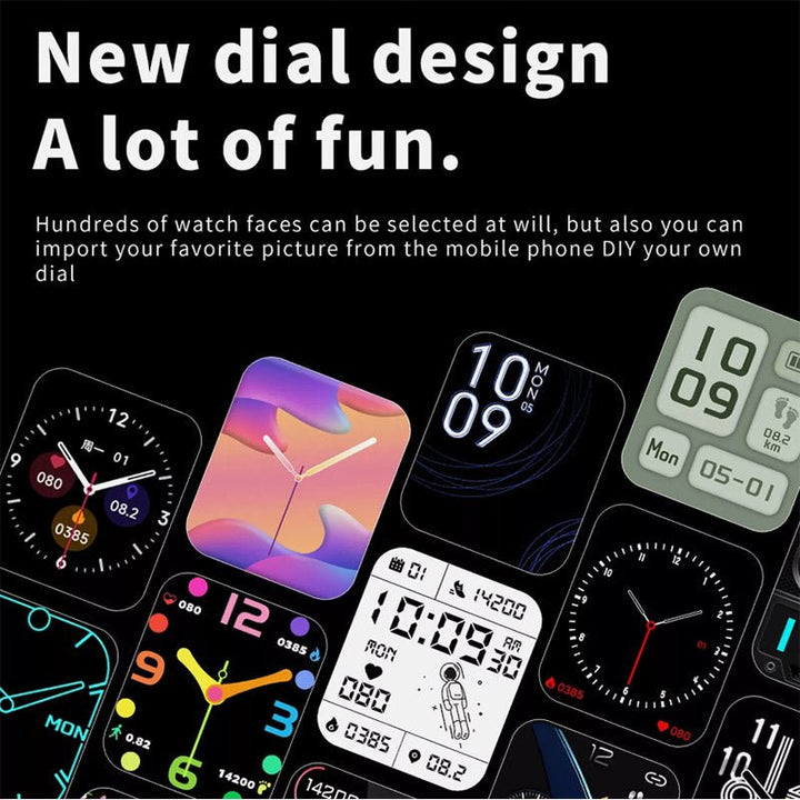 GlucoWatch - Blood Sugar Monitoring Smartwatch-Black-State of Style