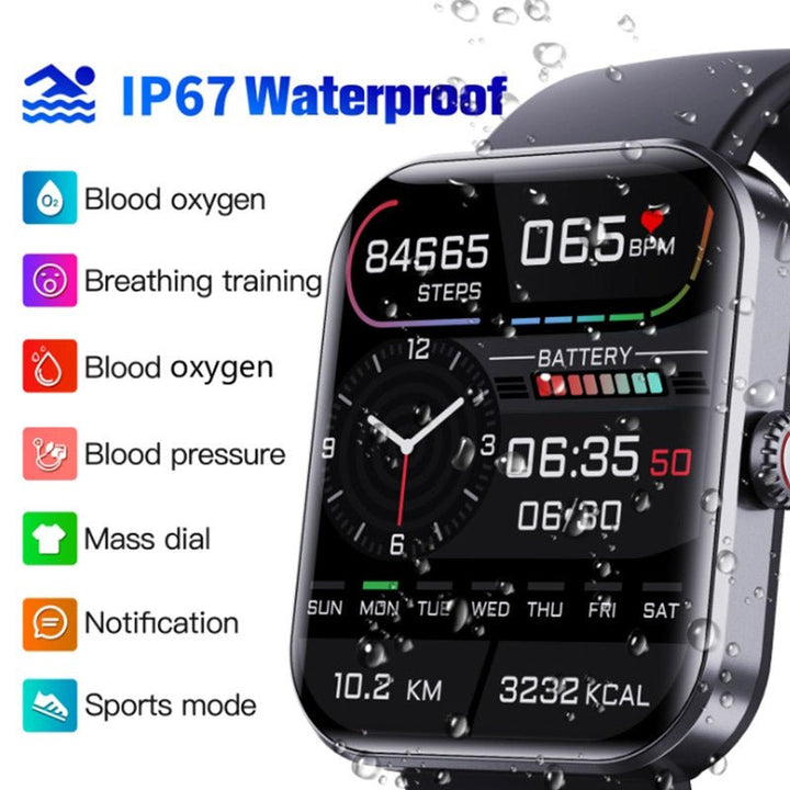 GlucoWatch - Blood Sugar Monitoring Smartwatch-Black-State of Style