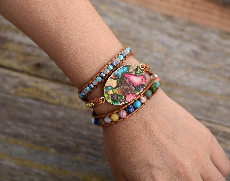 Goddess Amazonite Wrap Bracelet - Aurora-State of Style