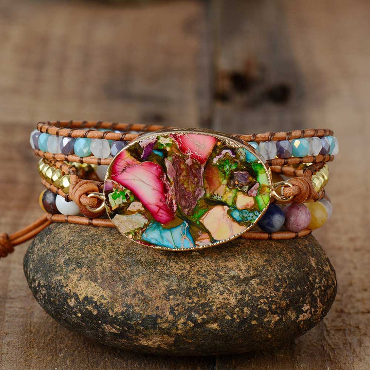 Goddess Amazonite Wrap Bracelet - Aurora-State of Style