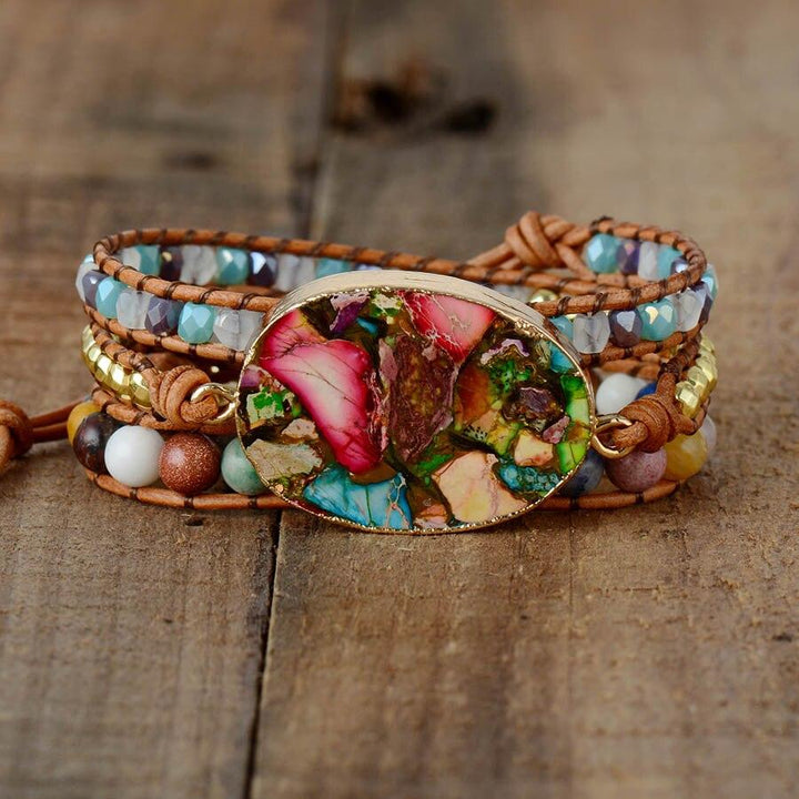 Goddess Amazonite Wrap Bracelet - Aurora-State of Style